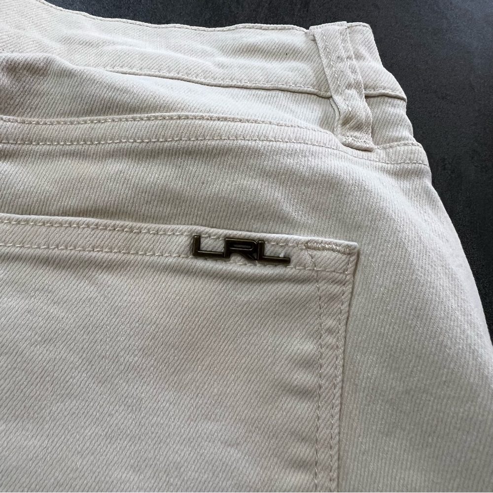 Lauren Ralph Lauren Off White Modern Straight Denim Pants Women’s Size 10 Petite - Picture 10 of 10